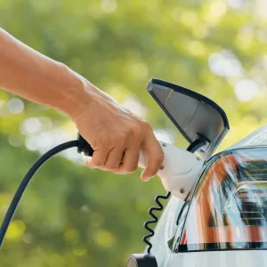 image of an electric vehicle charging